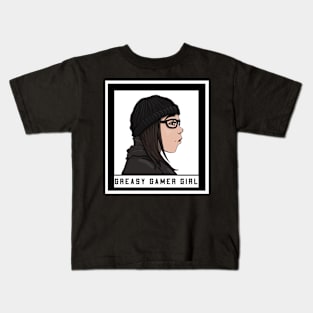 Greasy Gamer Girl's Mugshot Kids T-Shirt